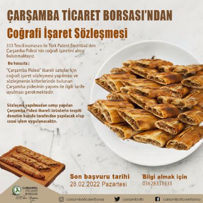 Çarşamba Ticaret Borsası’ndan Coğrafi İşaret Sözleşmesi