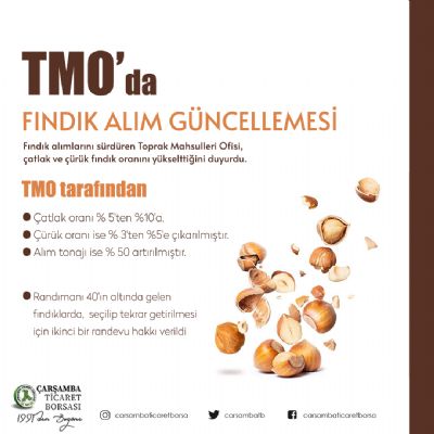 Tmo'da Fındık Alım Güncellemesi