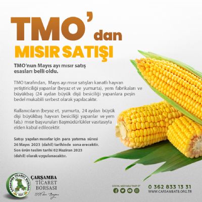 Toprak Mahsulleri Ofisi Mayıs Ayı Mısır Satış Esasları Belli Oldu