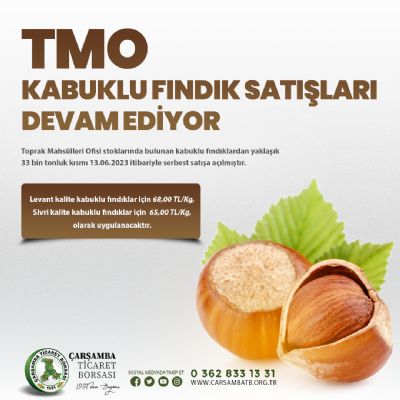 Tmo Kabuklu Fındık Satışları Devam Ediyor