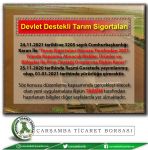 Tarım Sigortaları Havuzu Tarafından 2021 Yılında Kapsama Alınacak Riskler, Ürünler ve Bölgeler ile Prim Desteği Oranlarına İlişkin Karar