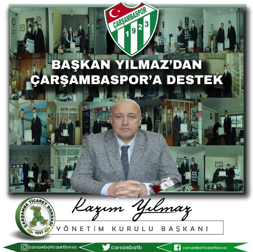Başkan YILMAZ'dan Çarşambaspor'a Destek
