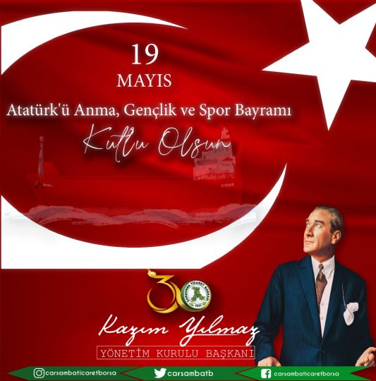 19 Mayıs Atatürk'ü Anma, Gençlik ve Spor Bayramı Kutlu Olsun