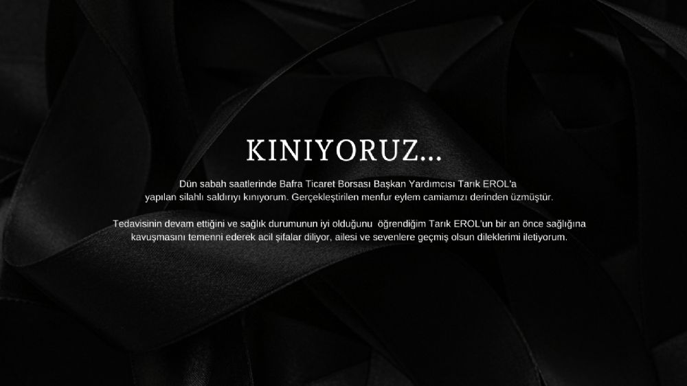 YILMAZ'dan Bafra Borsa Başkan Yardımcısı Tarık EROL'a Geçmiş Olsun Mesajı