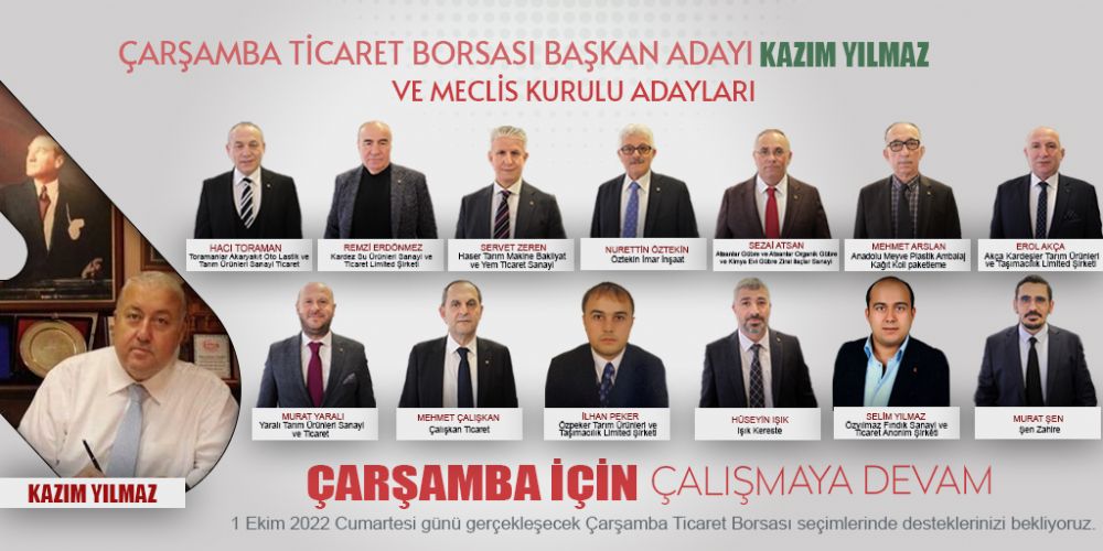 Başkan YILMAZ; Çarşamba İçin Çalışmaya Devam