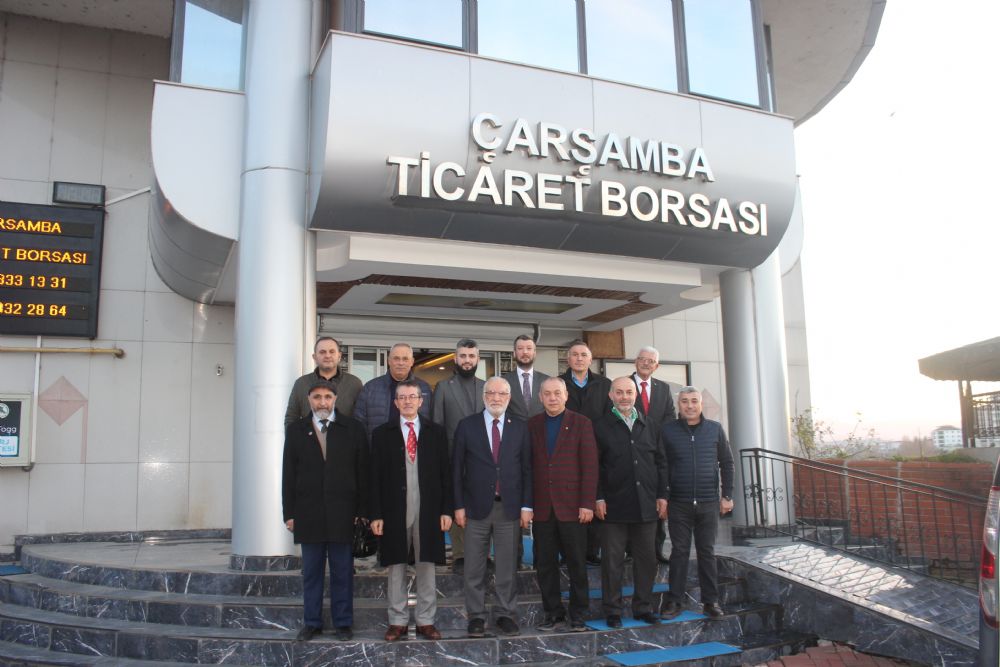 Saadet Partisi Heyetinden Çarşamba Ticaret Borsası’na Ziyaret
