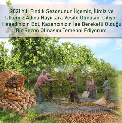 YILMAZ; 2021 Yılı Fındık Sezonu Hayırlı Olsun