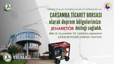 ÇTB'den Deprem Bölgesine Jenaretör Yardımı